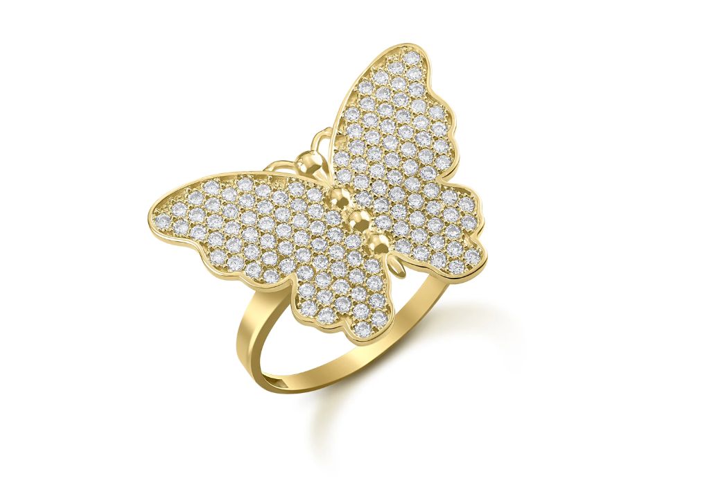 Cz Butterfly Ring A Symphony Of Sparkle And Grace